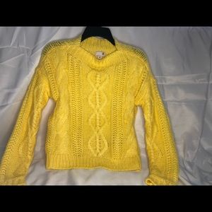 Yellow cardigan